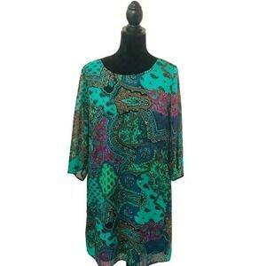Isaac Mizrahi Live Paisley Print Dress Size Medium